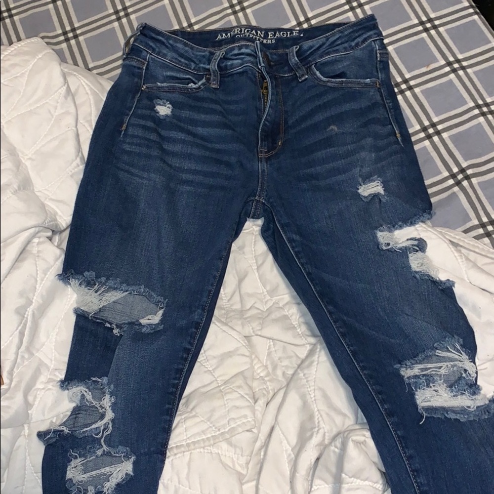 Ripped American eagle jeans. .